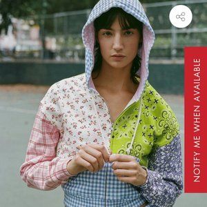 Teddy Fresh Like New Sold Out Patchwork Full-zip Hoodie 2XL